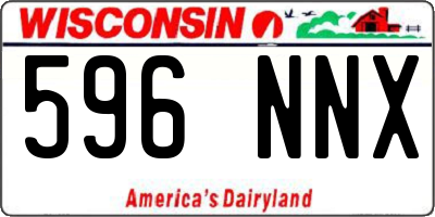 WI license plate 596NNX