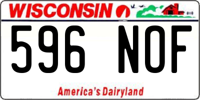 WI license plate 596NOF