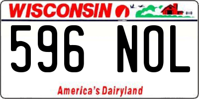 WI license plate 596NOL