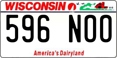 WI license plate 596NOO