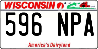 WI license plate 596NPA