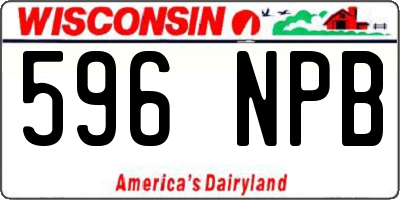WI license plate 596NPB