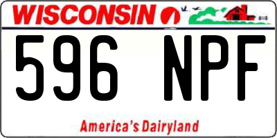WI license plate 596NPF