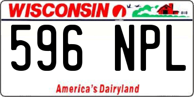 WI license plate 596NPL