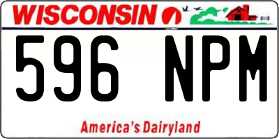 WI license plate 596NPM