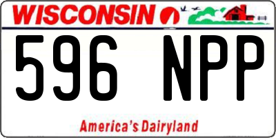 WI license plate 596NPP