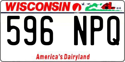 WI license plate 596NPQ
