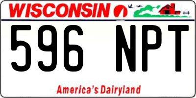 WI license plate 596NPT