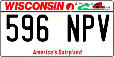 WI license plate 596NPV