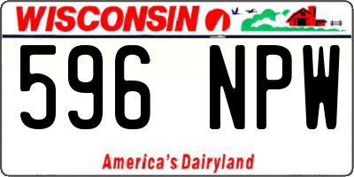 WI license plate 596NPW