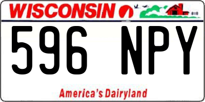 WI license plate 596NPY