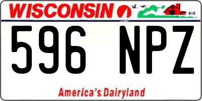 WI license plate 596NPZ