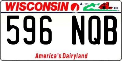 WI license plate 596NQB