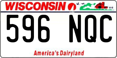 WI license plate 596NQC