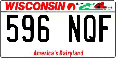 WI license plate 596NQF