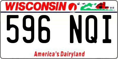 WI license plate 596NQI