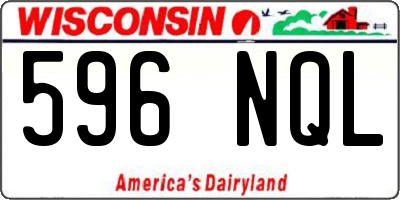 WI license plate 596NQL