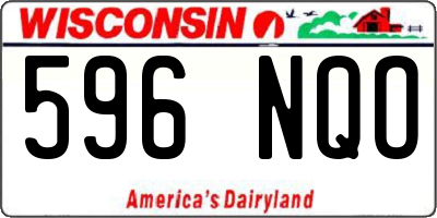 WI license plate 596NQO