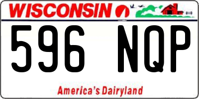 WI license plate 596NQP