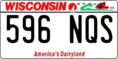 WI license plate 596NQS