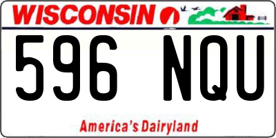 WI license plate 596NQU