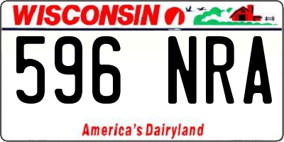 WI license plate 596NRA