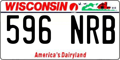 WI license plate 596NRB
