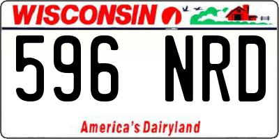 WI license plate 596NRD