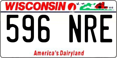 WI license plate 596NRE