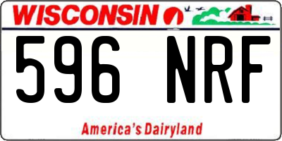 WI license plate 596NRF