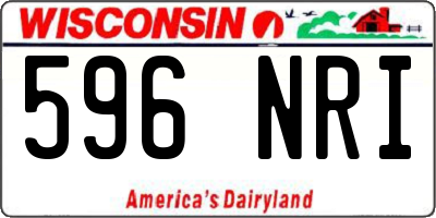 WI license plate 596NRI