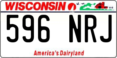 WI license plate 596NRJ