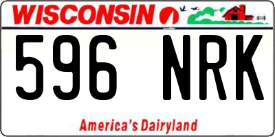 WI license plate 596NRK
