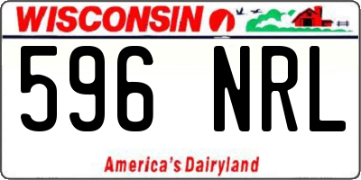 WI license plate 596NRL