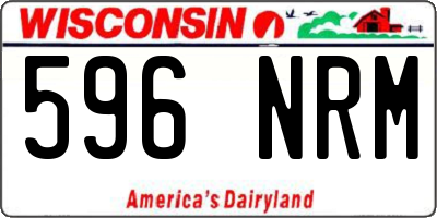 WI license plate 596NRM