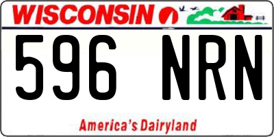 WI license plate 596NRN