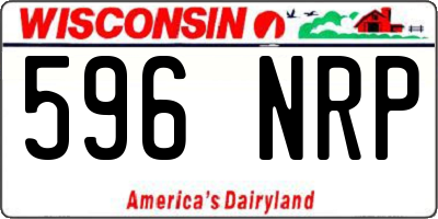 WI license plate 596NRP