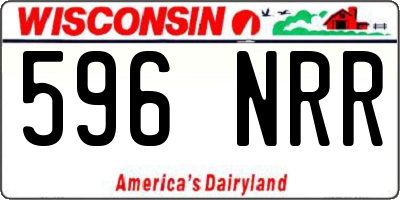 WI license plate 596NRR