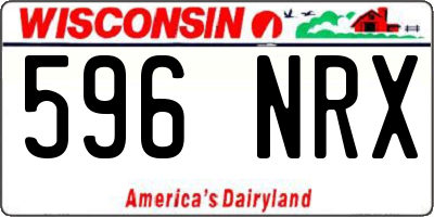 WI license plate 596NRX