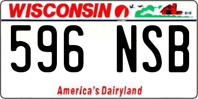 WI license plate 596NSB