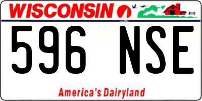 WI license plate 596NSE