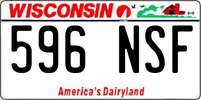 WI license plate 596NSF