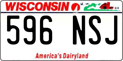 WI license plate 596NSJ