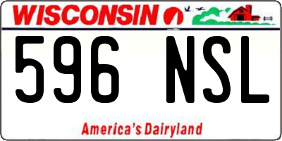WI license plate 596NSL