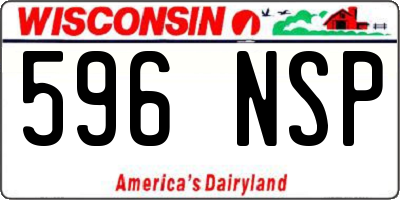 WI license plate 596NSP