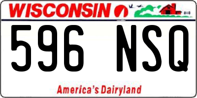 WI license plate 596NSQ