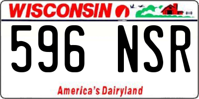 WI license plate 596NSR