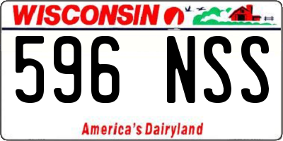 WI license plate 596NSS