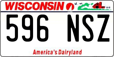 WI license plate 596NSZ