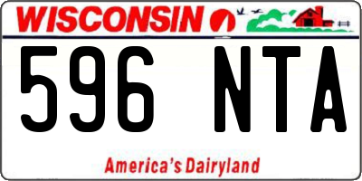 WI license plate 596NTA